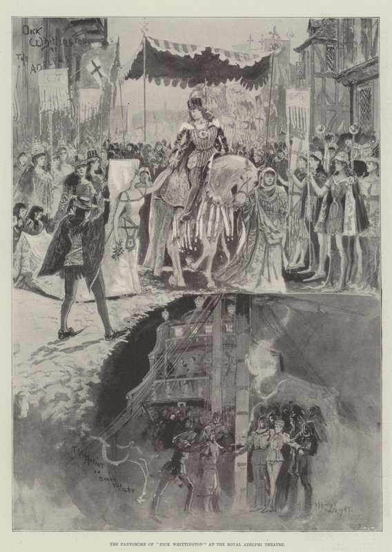 La pantomime de Dick Whittington au Royal Adelphi Theatre - Henry Charles Seppings Wright