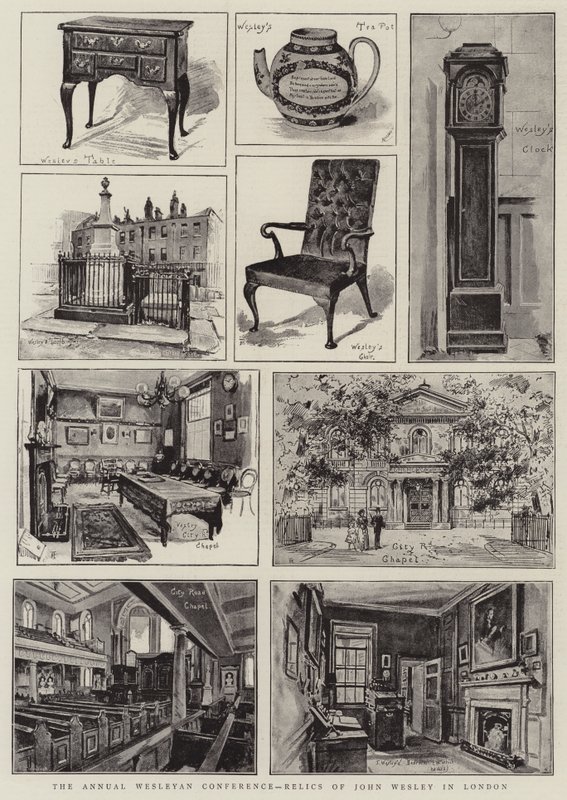 La conférence annuelle wesleyenne, reliques de John Wesley à Londres - Henry Edward Tidmarsh