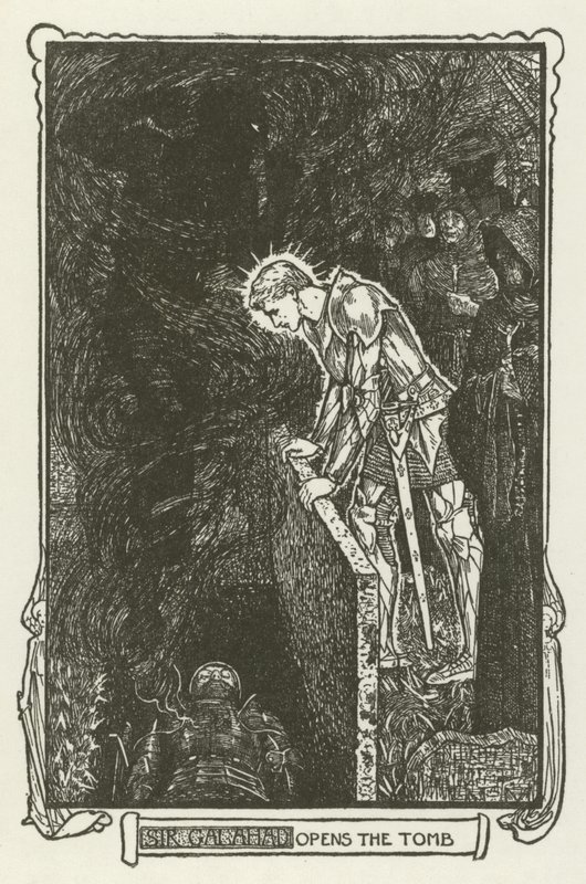 Sir Galahad ouvre le tombeau - Henry Justice Ford
