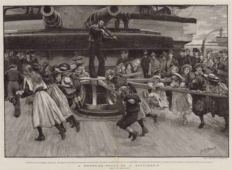 Un manège sur un navire de guerre - Henry Marriott Paget