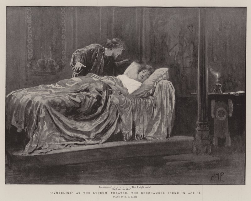 Cymbeline au Théâtre Lyceum, la Scène de la Chambre à Coucher dans l