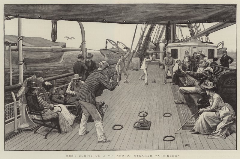 Jeux de palets sur le pont d