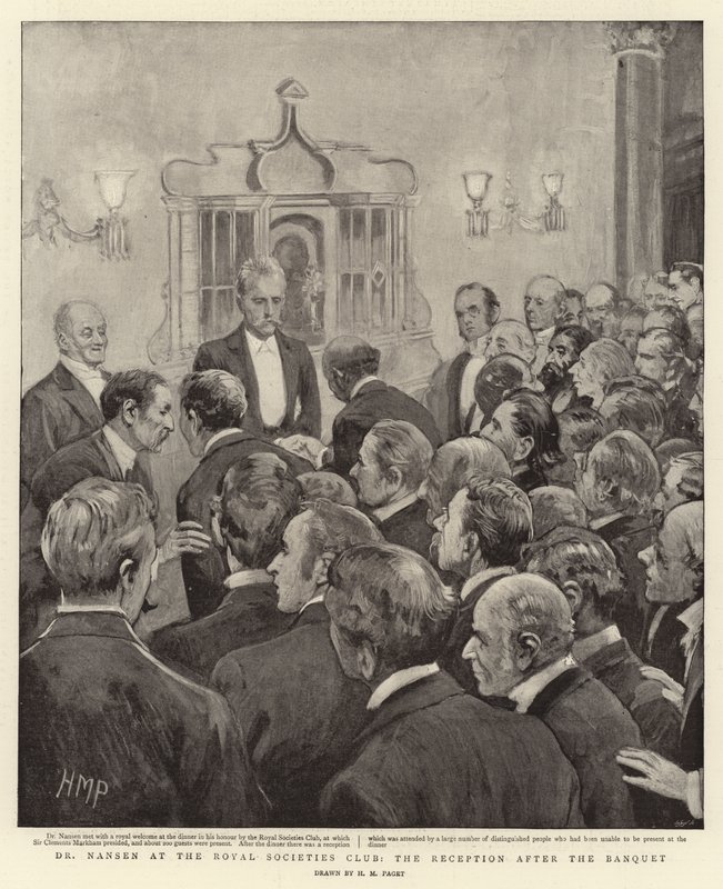 Dr Nansen au Royal Societies Club, la réception après le banquet - Henry Marriott Paget