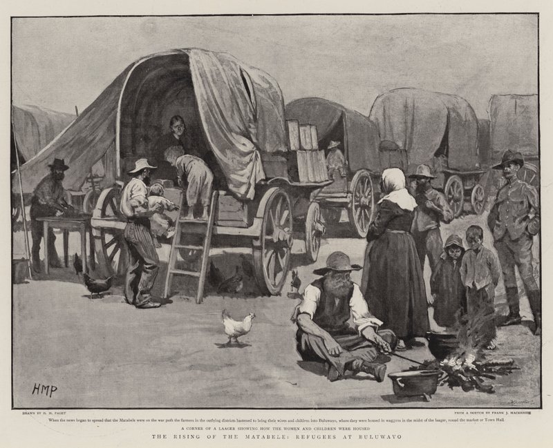 Le soulèvement des Matabele, réfugiés à Buluwayo - Henry Marriott Paget