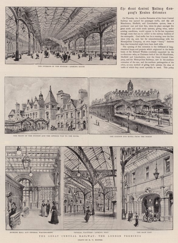 Le Grand Chemin de Fer Central, le terminus de Londres - Henry William Brewer