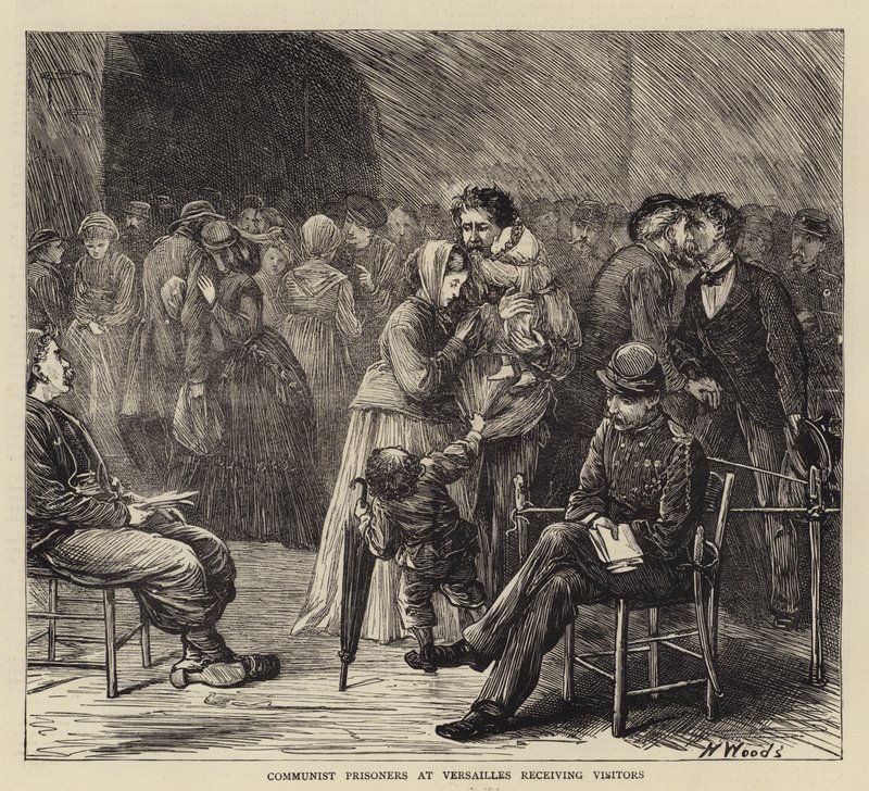 Prisonniers communistes à Versailles recevant des visiteurs - Henry Woods