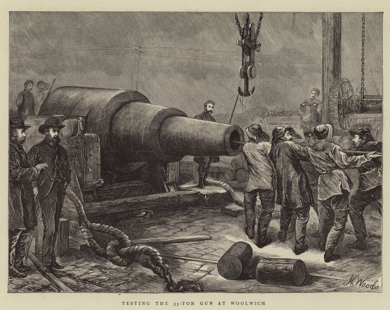 Test du canon de 35 tonnes à Woolwich - Henry Woods