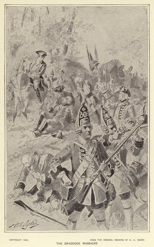 Le massacre de Braddock - Henry Alexander (after) Ogden