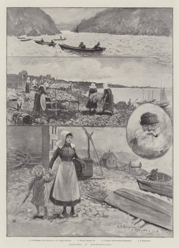 Croquis à Terre-Neuve - Henry Charles Seppings Wright