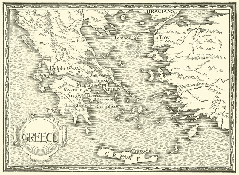 Carte de la Grèce - Henry Justice Ford