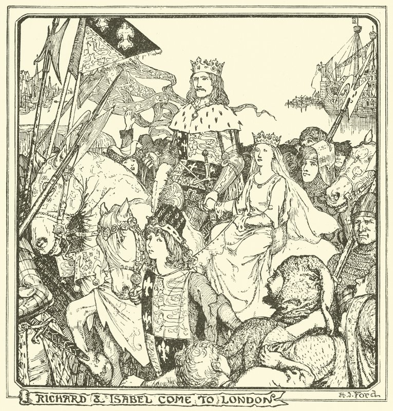 Richard et Isabel arrivent à Londres - Henry Justice Ford