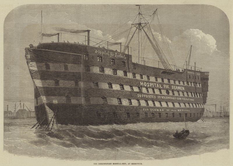 Le navire-hôpital Dreadnought, à Greenwich - Henry Spernon Tozer