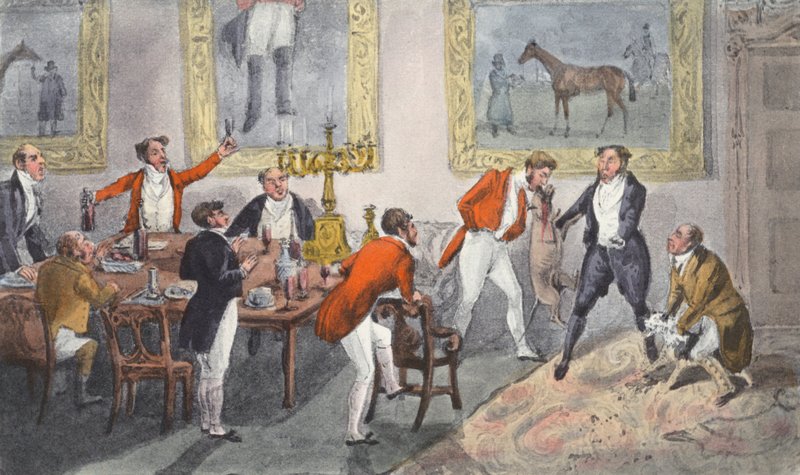 Le sang et le bouledogue (lithographie) - Henry Thomas (after) Alken