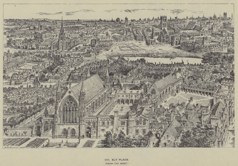 Ely Place, depuis l
