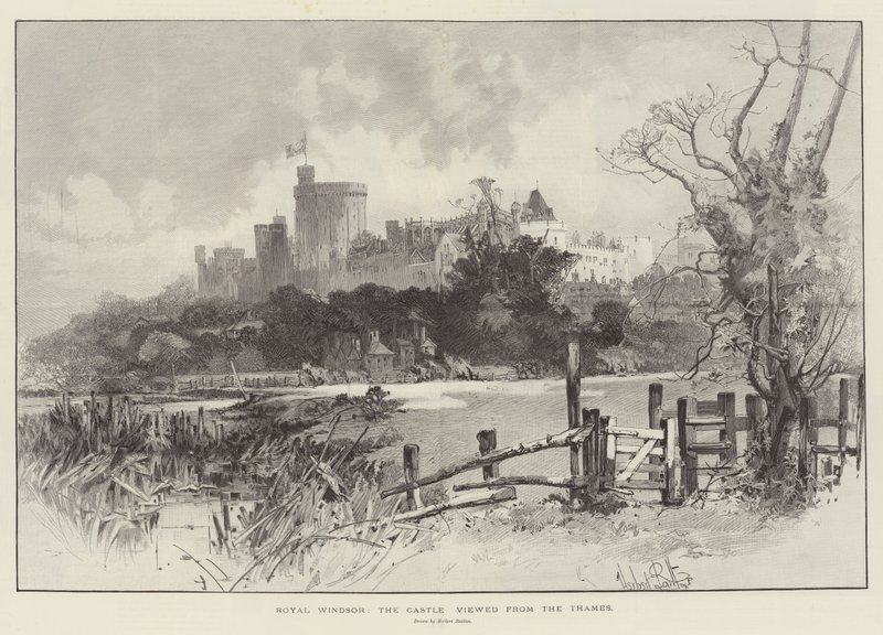 Royal Windsor, le château vu de la Tamise - Herbert Railton