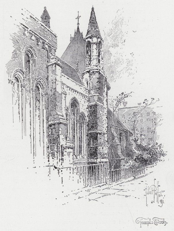 Église du Temple (gravure) - Herbert (after) Railton