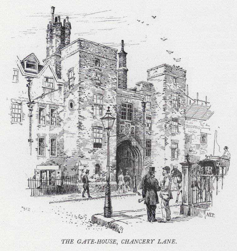 La Porte, Chancery Lane (gravure) - Herbert (after) Railton