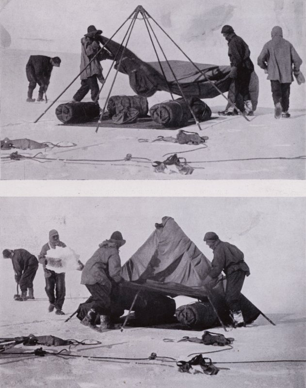 Monter la tente - Herbert Ponting