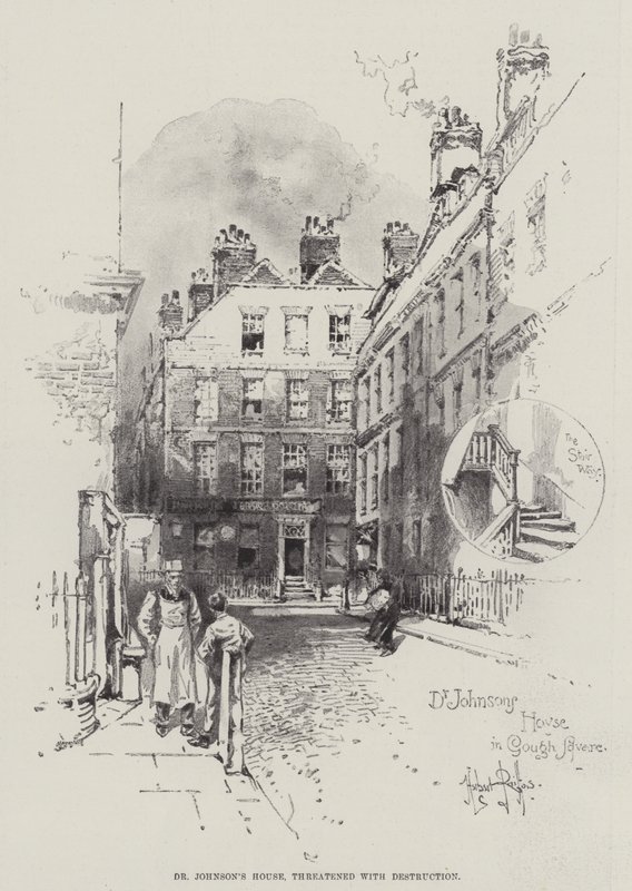 La maison du Dr Johnson, menacée de destruction - Herbert Railton