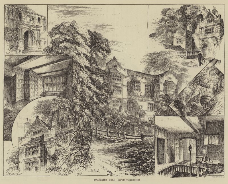 Fountains Hall, Ripon, Yorkshire - Herbert Railton