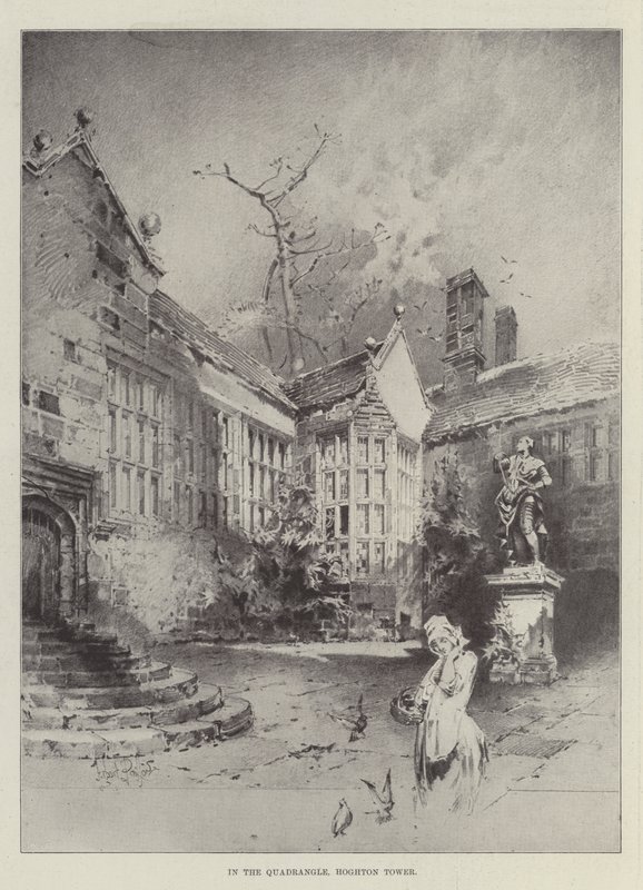 Dans la cour, Hoghton Tower - Herbert Railton