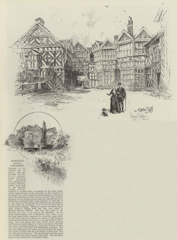Moreton Hall dans le Cheshire - Herbert Railton