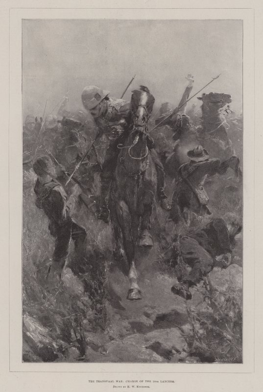 La Guerre du Transvaal, Charge des 16e Lanciers - Hermanus Willem Koekkoek