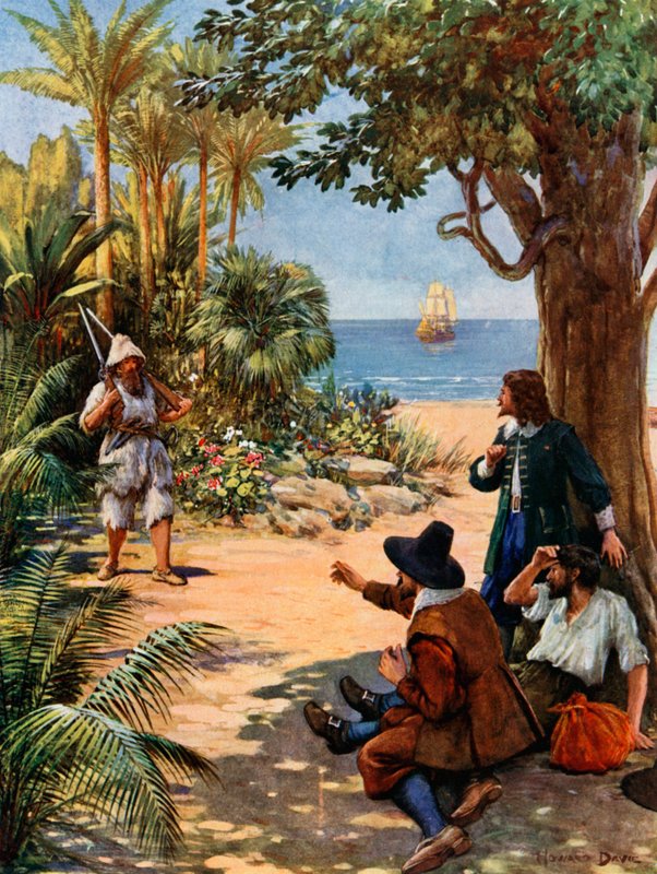 Illustration pour Robinson Crusoé - Howard Davie