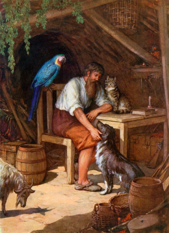 Illustration pour Robinson Crusoé - Howard Davie