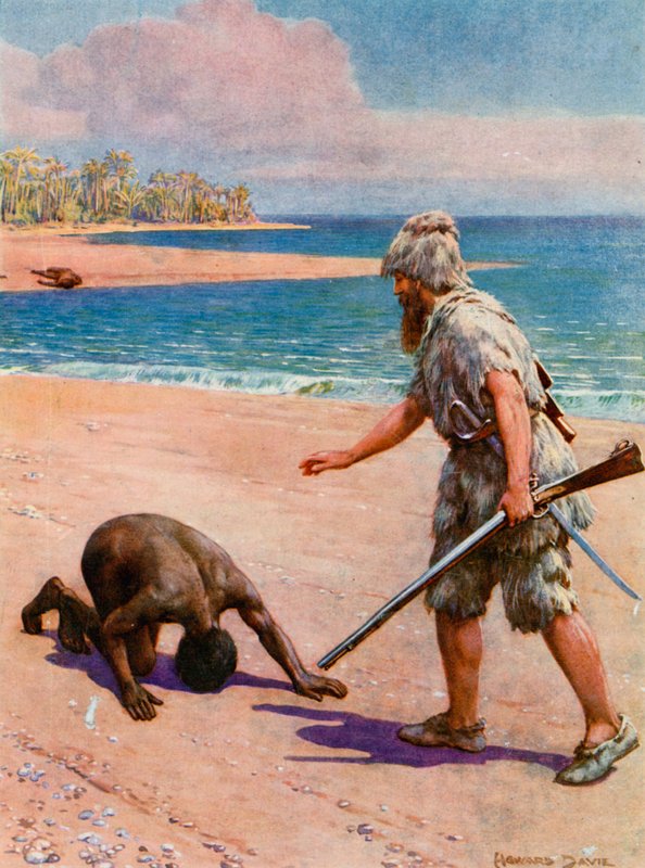 Illustration pour Robinson Crusoé - Howard Davie