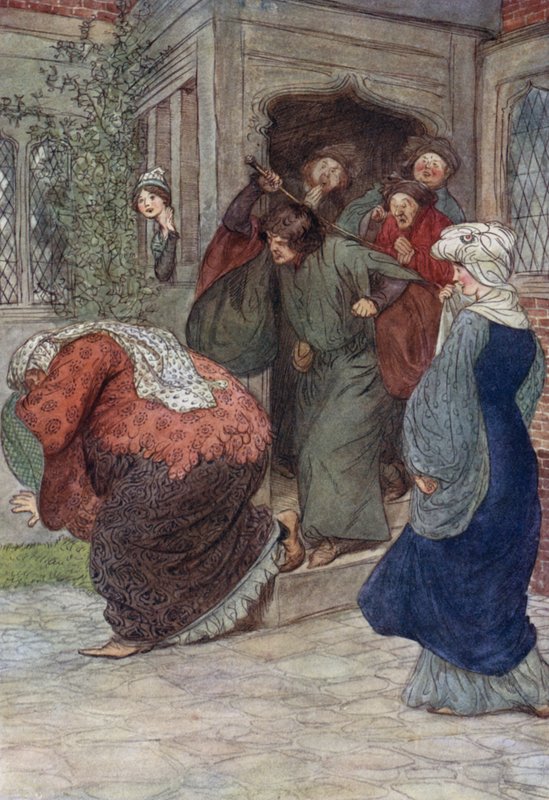 Illustration pour Les Joyeuses Commères de Windsor - Hugh Thomson