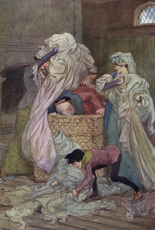 Illustration pour Les Joyeuses Commères de Windsor - Hugh Thomson