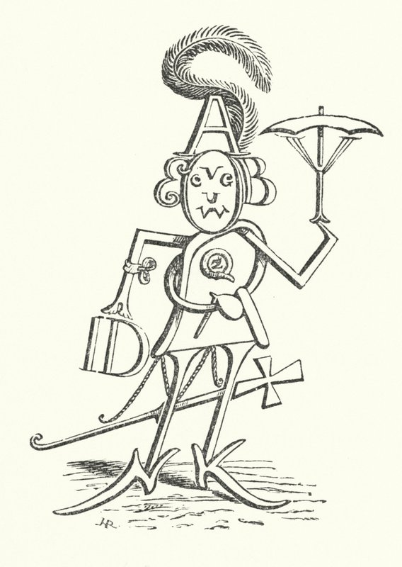 Monsieur Alphabet, contenant les 26 lettres (lithographie) - Hugh Rowley