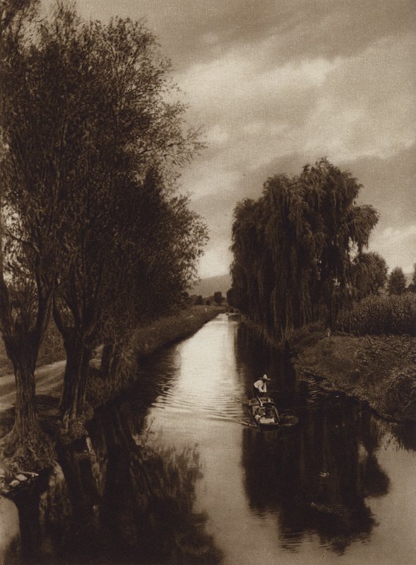 Mexique : Canal Viga (photo n/b) - Hugo Brehme