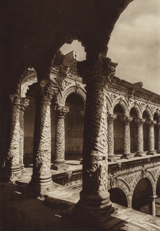 Mexique : Capital Mejico, Monasterio Merced (photo n/b) - Hugo Brehme