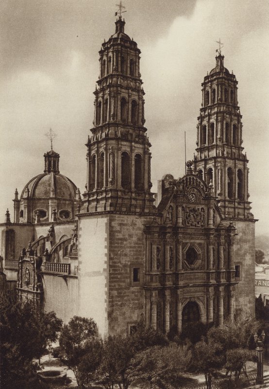 Mexique : Cathédrale de Chihuahua (photo n/b) - Hugo Brehme