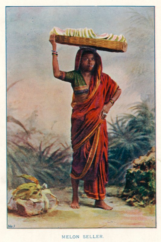 Indigènes indiens : Vendeur de melons (photo en couleur) - Indian photographer