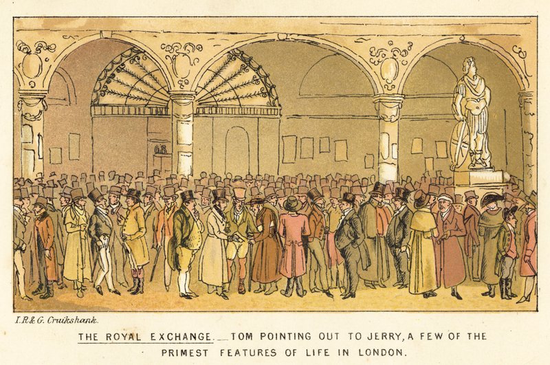 La Bourse Royale - Isaac, Robert and George Cruikshank