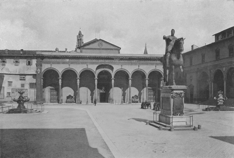 Florence, Chiesa della SS Annunziata (photo n/b) - Italian Photographer