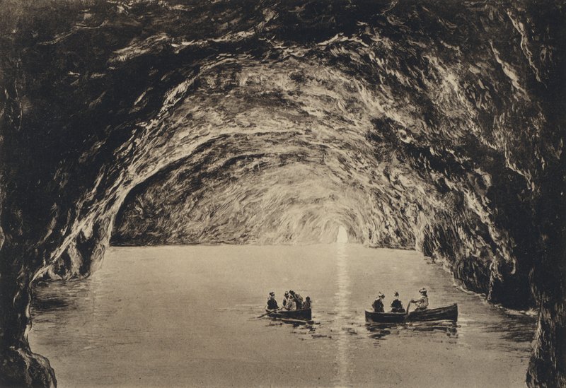 Naples : Capri, Grotte Bleue (photo n/b) - Italian Photographer
