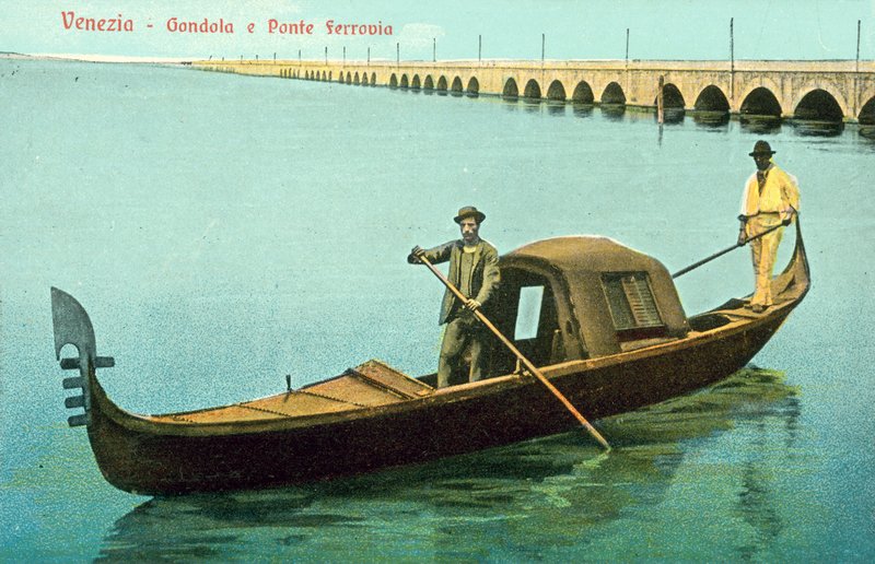 Venise, gondole, Ponte Ferrovia - Italian Photographer