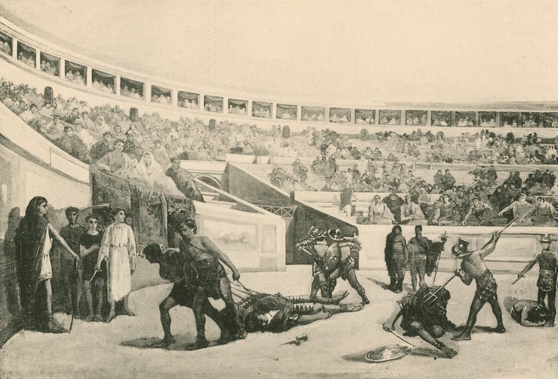 Un combat de gladiateurs dans l