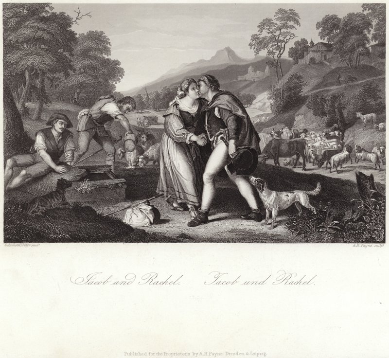 Jacob et Rachel - Italian School