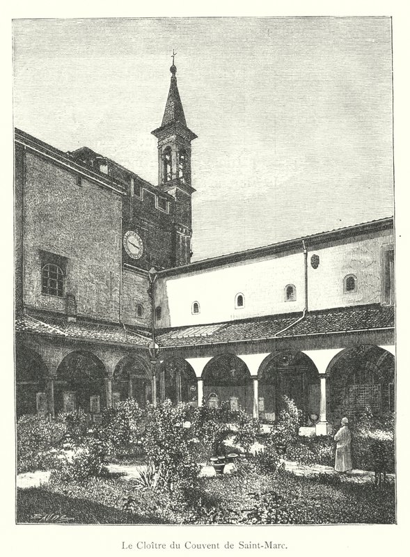 Le Cloître du Couvent de Saint-Marc - Italian School