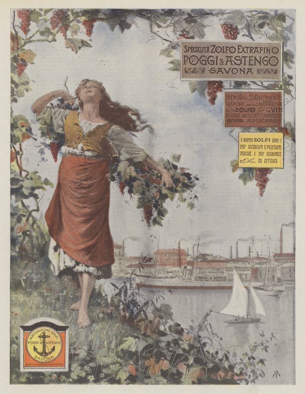 Poggi  Astengo (lithographie couleur) - Italian School