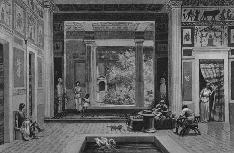 Pompei: Maison du Poète Tragique - Italian School