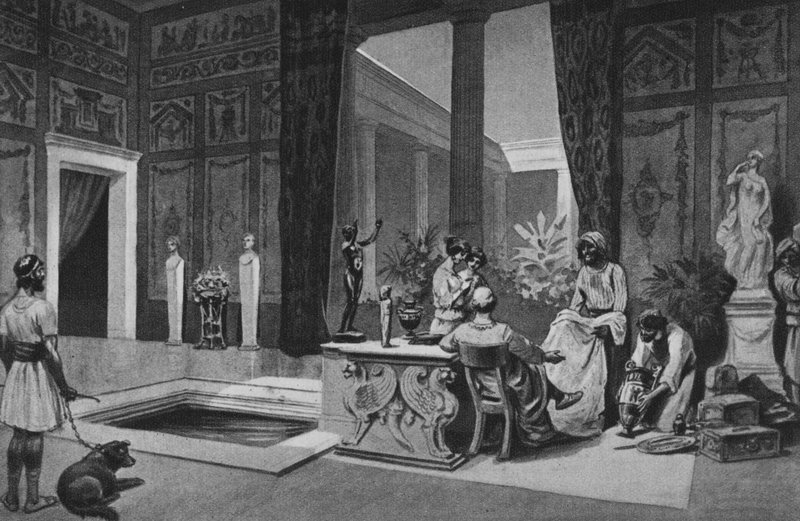 Pompei : Maison de Méléagre - Italian School