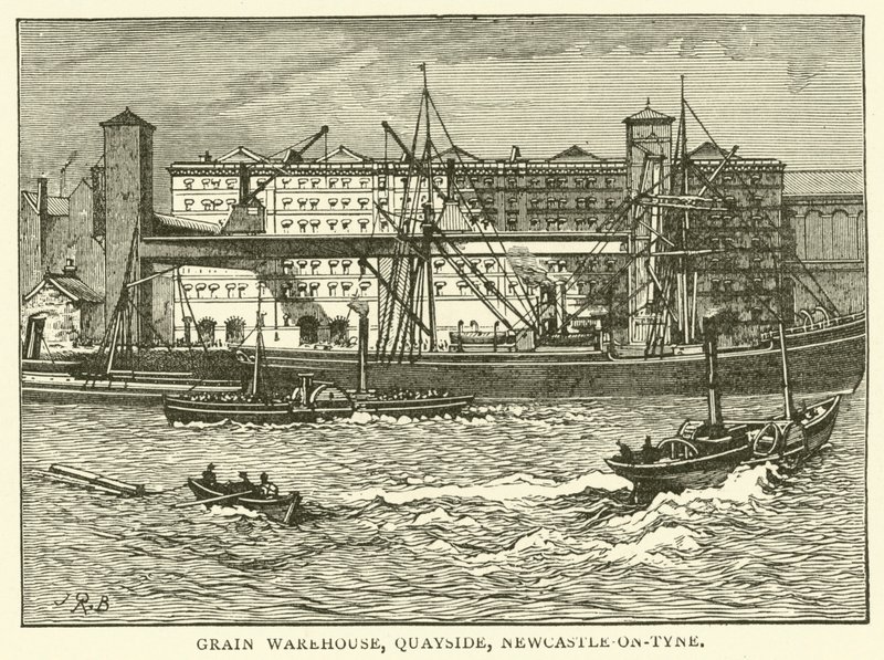 Entrepôt de grains, Quayside, Newcastle-on-Tyne - J.R. Brown
