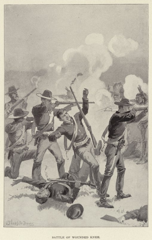 Bataille de Wounded Knee - J. (after) Steeple Davis