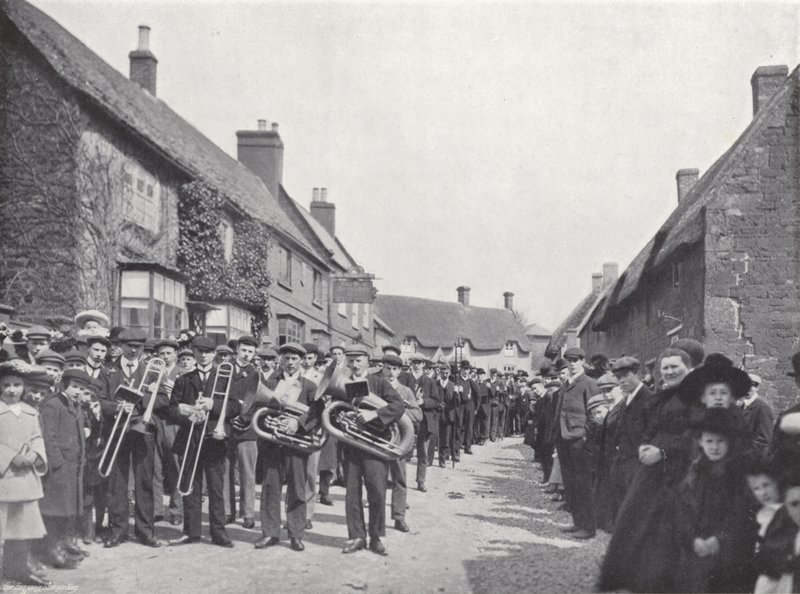 Festival de la tarte au lièvre de Hallaton, la procession - J. Benjamin Stone